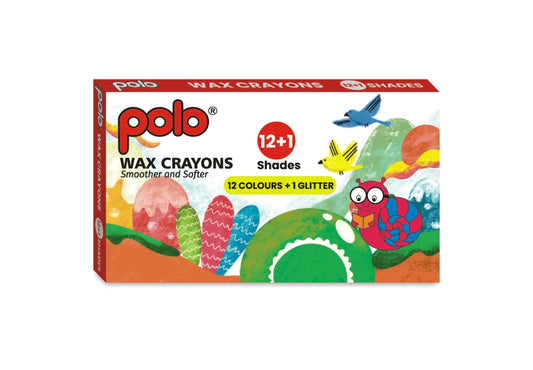 POLO WAX CRAYONS 12+1 SHADES