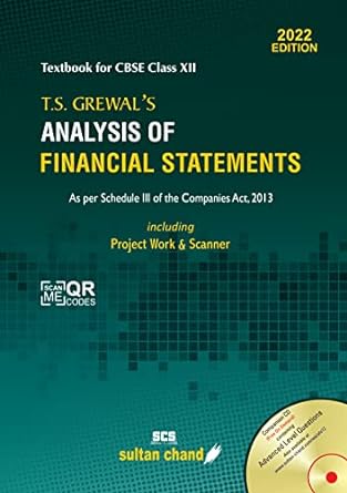 TEXTBOOK FOR CBSE CLASS XII  ANALYSIS OF FINANCIAL STATEMENTS- 2023 EDITION