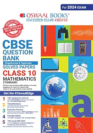CBSE Chapterwise & Topicwise Question Bank Class 10 Mathematics Standard 2024