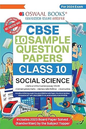 Oswaal CBSE Sample Question Papers Class 10 Social Science Book (For Board Exams 2024) 2023-24