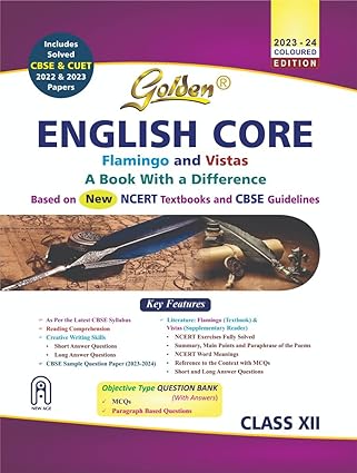 GOLDEN ENGLISH CORE FLAMINGO AND VISTAS CLASS XII (CBSE) 2023-2024