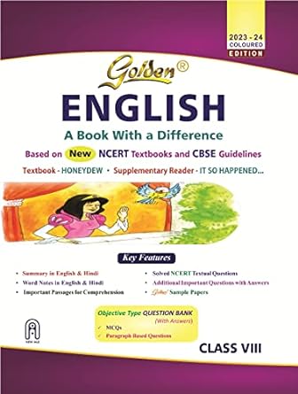 GOLDEN ENGLISH A BOOK WITH A DIFFERENCE CLASS - VIII 2023-24