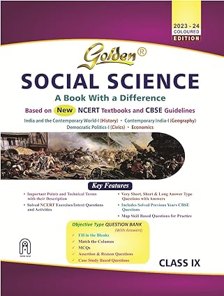 GOLDEN SOCIAL SCIENCE WITH SAMPLE PAPERS CLASS-IX EDITION 2023-2024