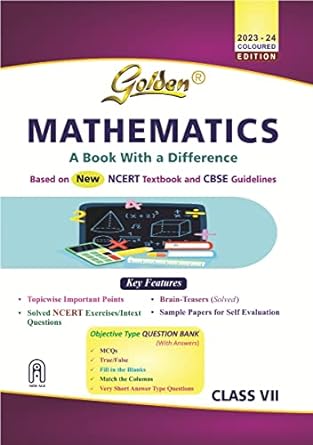 GOLDEN MATHEMATICS CLASS - VII ( WITH SAMPLE PAPERS ) NEW EDITION-2023-24